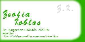 zsofia koblos business card